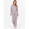 imageANRABESS Lounge Sets for Women Fuzzy Fleece Pajama Sets 2 Piece Outfits Cozy Sweater Matching Set 2025 Fall Winter LoungewearSilver Grey
