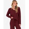 imageANRABESS Lounge Sets for Women Fuzzy Fleece Pajama Sets 2 Piece Outfits Cozy Sweater Matching Set 2025 Fall Winter LoungewearWine Red