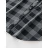 imageANRABESS Plaid Button Down Shirts for Women Long Sleeve Roll Up Checkered Blouse Tops 2025 Fall OutfitsBlack Plaid