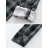 imageANRABESS Plaid Button Down Shirts for Women Long Sleeve Roll Up Checkered Blouse Tops 2025 Fall OutfitsBlack Plaid