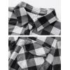imageANRABESS Plaid Button Down Shirts for Women Long Sleeve Roll Up Checkered Blouse Tops 2025 Fall OutfitsBlackwhite Plaid