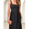 imageANRABESS Sundresses for Women 2025 Summer Casual Sleeveless Square Neck Smocked Flowy Beach Vacation Midi Dress with PocketsBlack