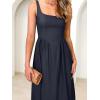 imageANRABESS Sundresses for Women 2025 Summer Casual Sleeveless Square Neck Smocked Flowy Beach Vacation Midi Dress with PocketsNavy Blue