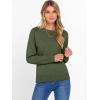 imageANRABESS Sweater for Women Long Sleeve Crewneck 2025 Fall Winter Soft Loose Fit Basic Knit Pullover Sweaters Top OutfitsArmy Green