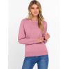 imageANRABESS Sweater for Women Long Sleeve Crewneck 2025 Fall Winter Soft Loose Fit Basic Knit Pullover Sweaters Top OutfitsCoral Pink