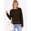 imageANRABESS Sweaters for Women Long Sleeve Cropped Lightweight 2025 Fall Fashion Knit Crewneck Pullover Top Soft Trendy OutfitsCoffee