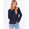 imageANRABESS Sweaters for Women Long Sleeve Cropped Lightweight 2025 Fall Fashion Knit Crewneck Pullover Top Soft Trendy OutfitsNavy Blue