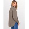 imageANRABESS Sweatshirt for Women Oversized Casual Long Sleeve Side Slit Button Lapel Polo Pullover Tunic Tops 2025 Fall OutfitsDark Khaki