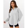 imageANRABESS Sweatshirt for Women Oversized Casual Long Sleeve Side Slit Button Lapel Polo Pullover Tunic Tops 2025 Fall OutfitsLight Grey