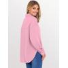 imageANRABESS Sweatshirt for Women Oversized Casual Long Sleeve Side Slit Button Lapel Polo Pullover Tunic Tops 2025 Fall OutfitsPink