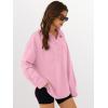 imageANRABESS Sweatshirt for Women Oversized Casual Long Sleeve Side Slit Button Lapel Polo Pullover Tunic Tops 2025 Fall OutfitsPink