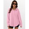 imageANRABESS Sweatshirt for Women Oversized Casual Long Sleeve Side Slit Button Lapel Polo Pullover Tunic Tops 2025 Fall OutfitsPink