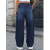 imageANRABESS Women Barrel Jeans High Waisted Wide Leg Drawstring Denim Pants Y2K Baggy Loose Fit Trouser Jeans with PocketsDark Blue
