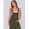 imageANRABESS Women Jumpsuits Overalls Wide Leg Casual Baggy Romper Boho Loose Bib Jumpers Sleeveless Straps 2025 Summer OutfitsArmy Green