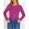 imageANRABESS Women Long Sleeve Thermal Shirt Fleece Tops 2025 Fall Winter Crew Neck Casual Base Layer TShirts Warm UndershirtsHot Pink