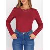 imageANRABESS Women Long Sleeve Thermal Shirt Fleece Tops 2025 Fall Winter Crew Neck Casual Base Layer TShirts Warm UndershirtsRed