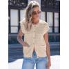 imageANRABESS Women Sweater Vests Sleeveless Cardigan Casual Loose Knit Button Down Sweater Tops 2025 Spring Summer Trendy Outfits Beige Small
