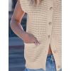 imageANRABESS Women Sweater Vests Sleeveless Cardigan Casual Loose Knit Button Down Sweater Tops 2025 Spring Summer Trendy Outfits Beige Small