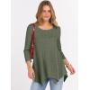 imageANRABESS Womens 34 Sleeve Flowy Tunic Tops Crew Neck Ribbed Loose Fit Side Slit Shirts Casual Blouses 2025 Fall ClothesDeep Green
