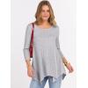 imageANRABESS Womens 34 Sleeve Flowy Tunic Tops Crew Neck Ribbed Loose Fit Side Slit Shirts Casual Blouses 2025 Fall ClothesGrey