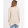 imageANRABESS Womens 34 Sleeve Flowy Tunic Tops Crew Neck Ribbed Loose Fit Side Slit Shirts Casual Blouses 2025 Fall ClothesYellow Beige