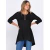 imageANRABESS Womens 34 Sleeve Long Tunic Tops for Leggings High Low Henley Shirts Dressy Casual Loose Blouses 2025 Fall FashionBlack