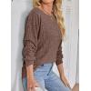imageANRABESS Womens Batwing Long Sleeve Shirts 2025 Fall Oversized Loose Fit Lightweight Sweater Dressy Casual Tunic Tops BlouseBrown