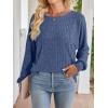 imageANRABESS Womens Batwing Long Sleeve Shirts 2025 Fall Oversized Loose Fit Lightweight Sweater Dressy Casual Tunic Tops BlouseDark Blue
