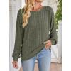 imageANRABESS Womens Batwing Long Sleeve Shirts 2025 Fall Oversized Loose Fit Lightweight Sweater Dressy Casual Tunic Tops BlouseDeep Green