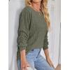 imageANRABESS Womens Batwing Long Sleeve Shirts 2025 Fall Oversized Loose Fit Lightweight Sweater Dressy Casual Tunic Tops BlouseDeep Green