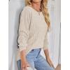 imageANRABESS Womens Batwing Long Sleeve Shirts 2025 Fall Oversized Loose Fit Lightweight Sweater Dressy Casual Tunic Tops BlouseLight Khaki