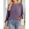 imageANRABESS Womens Batwing Long Sleeve Shirts 2025 Fall Oversized Loose Fit Lightweight Sweater Dressy Casual Tunic Tops BlousePurple