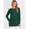 imageANRABESS Womens Cardigans 2025 Fall Dressy Casual Long Sleeve Crewneck Button Down Open Front Soft Knit Cardigan SweatersForest Green