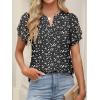 imageANRABESS Womens Dressy Chiffon Blouses V Neck Petal Short Sleeve Shirts 2025 Summer Casual Business Office Work TopsBlack Floral