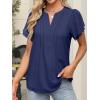 imageANRABESS Womens Dressy Chiffon Blouses V Neck Petal Short Sleeve Shirts 2025 Summer Casual Business Office Work TopsDark Blue