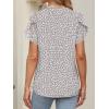 imageANRABESS Womens Dressy Chiffon Blouses V Neck Petal Short Sleeve Shirts 2025 Summer Casual Business Office Work TopsKhaki White Dot