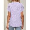 imageANRABESS Womens Dressy Chiffon Blouses V Neck Petal Short Sleeve Shirts 2025 Summer Casual Business Office Work TopsPink Purple Floral