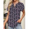 imageANRABESS Womens Dressy Chiffon Blouses V Neck Petal Short Sleeve Shirts 2025 Summer Casual Business Office Work TopsPurple Floral