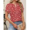 imageANRABESS Womens Dressy Chiffon Blouses V Neck Petal Short Sleeve Shirts 2025 Summer Casual Business Office Work TopsRed Floral
