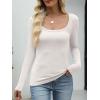 imageANRABESS Womens Long Sleeve Fleece Thermal Tops Square Neck Fitted Basic Thick Layering Shirt 2025 Fall Winter OutfitsBeige
