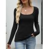 imageANRABESS Womens Long Sleeve Fleece Thermal Tops Square Neck Fitted Basic Thick Layering Shirt 2025 Fall Winter OutfitsBlack