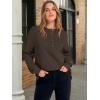 imageANRABESS Womens Long Sleeve Henley Tops Tunic Sweatshirt Loose Slit Casual Button Shirts Pullover 2025 Fall Winter OutfitsBrown