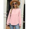 imageANRABESS Womens Long Sleeve Henley Tops Tunic Sweatshirt Loose Slit Casual Button Shirts Pullover 2025 Fall Winter OutfitsPink