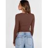 imageANRABESS Womens Long Sleeve Shirts Crew Neck Fitted Knit Casual TShirt Going Out Tops Basic Tees Fall Fashion Outfits 2025Dark Drown