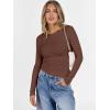 imageANRABESS Womens Long Sleeve Shirts Crew Neck Fitted Knit Casual TShirt Going Out Tops Basic Tees Fall Fashion Outfits 2025Dark Drown