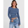 imageANRABESS Womens Long Sleeve Shirts Crew Neck Fitted Knit Casual TShirt Going Out Tops Basic Tees Fall Fashion Outfits 2025Deep Blue