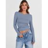 imageANRABESS Womens Long Sleeve Shirts Crew Neck Fitted Knit Casual TShirt Going Out Tops Basic Tees Fall Fashion Outfits 2025Light Blue