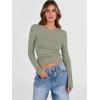 imageANRABESS Womens Long Sleeve Shirts Crew Neck Fitted Knit Casual TShirt Going Out Tops Basic Tees Fall Fashion Outfits 2025Light Green