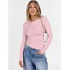 imageANRABESS Womens Long Sleeve Shirts Crew Neck Fitted Knit Casual TShirt Going Out Tops Basic Tees Fall Fashion Outfits 2025Pink