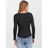 imageANRABESS Womens Long Sleeve Shirts Crewneck Curved Hem Rib Knit Slim Fit Basic Y2K Tops 2025 Fall Outfits Casual Work TeesBlack